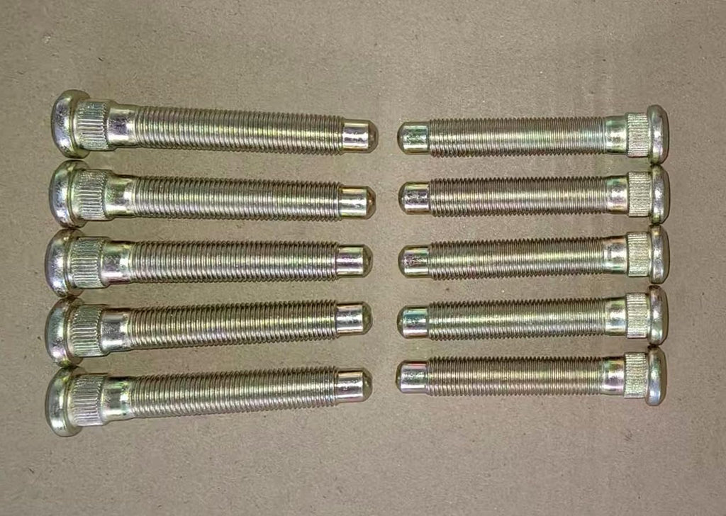 10 PCS 1.3" Extended Longer Than Stock Serrated Wheel Studs M12-1.25 3 in. Length, 14.35mm Knurl Replacement for Infiniti G35 G37 Nissan GT-R 350z 370z 240SX R35
