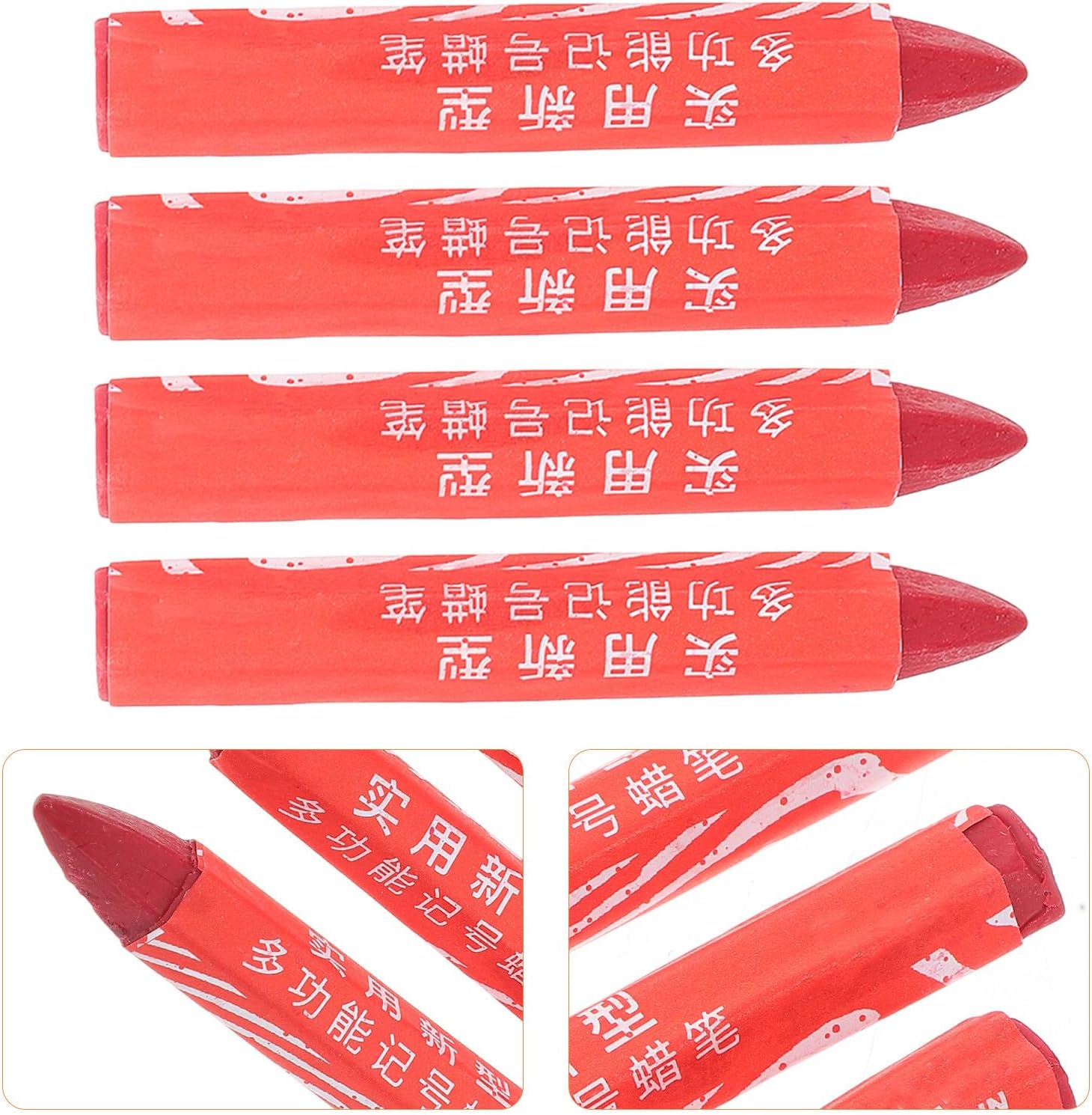 4pcs Tire Paint Marker Pens for Car Tire Lettering and Plastic Lumber Marking Waterproof Wax Crayons with Portable Design for Repair Position Marking