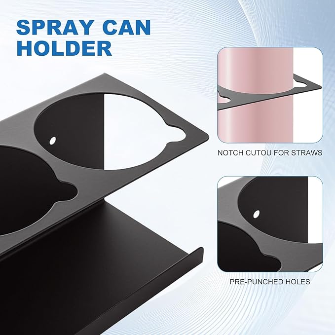 4 Pack Heavy-Duty Aerosol Spray Can Holder, 5 Can Spray Bottle Holder Steel - Image 4