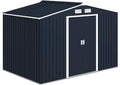 Outsunny 9' x 6' Outdoor Storage Shed, Garden Tool Metal Shed