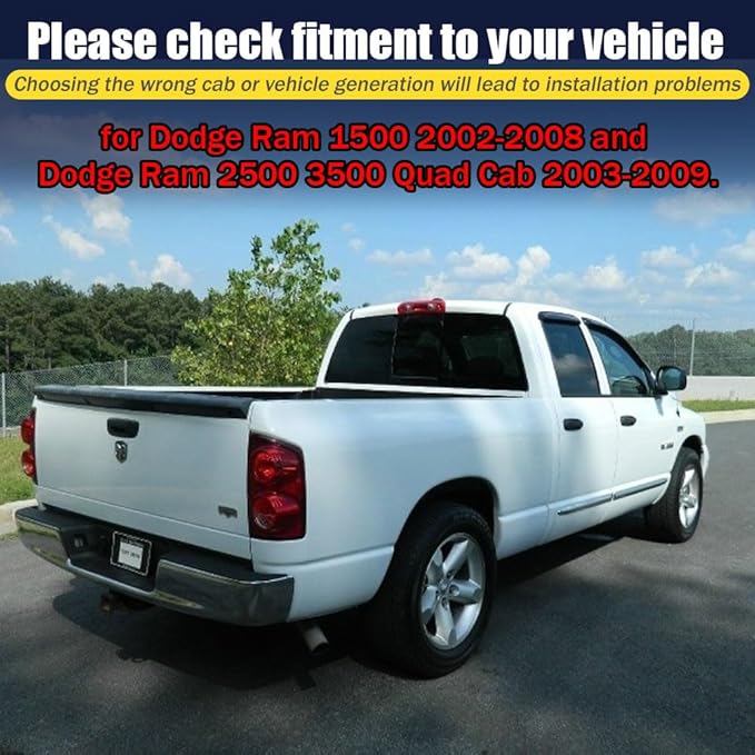 Rain Guards for Dodge Ram 1500 2002-2008 + Dodge Ram 2500 3500 Quad Cab - Image 6