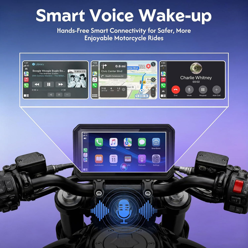2026 LBW 6" Motorcycle CarPlay QLED Touchscreen (Includes 128G SD), with...