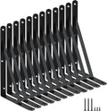 12 Pack L11 x H 8" Black Heavy Duty Shelf Brackets