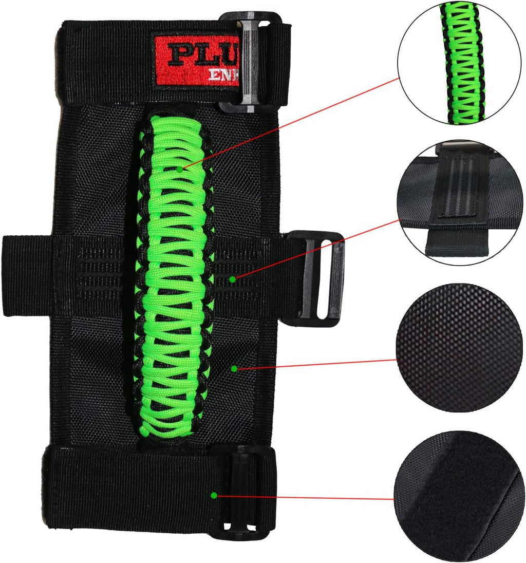 Roll Bar Grab Handles Grips Triple Straps for UTV ATV Polaris Ranger RZR XP900 1000 Honda Pioneer Talon Kawasaki Wildcat Yamaha YXZ Can 1.75 to 2 Inch 2PCS Green