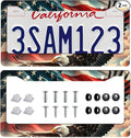 2 Pack US Flag Eagle Universal License Plate Frame by Unknown