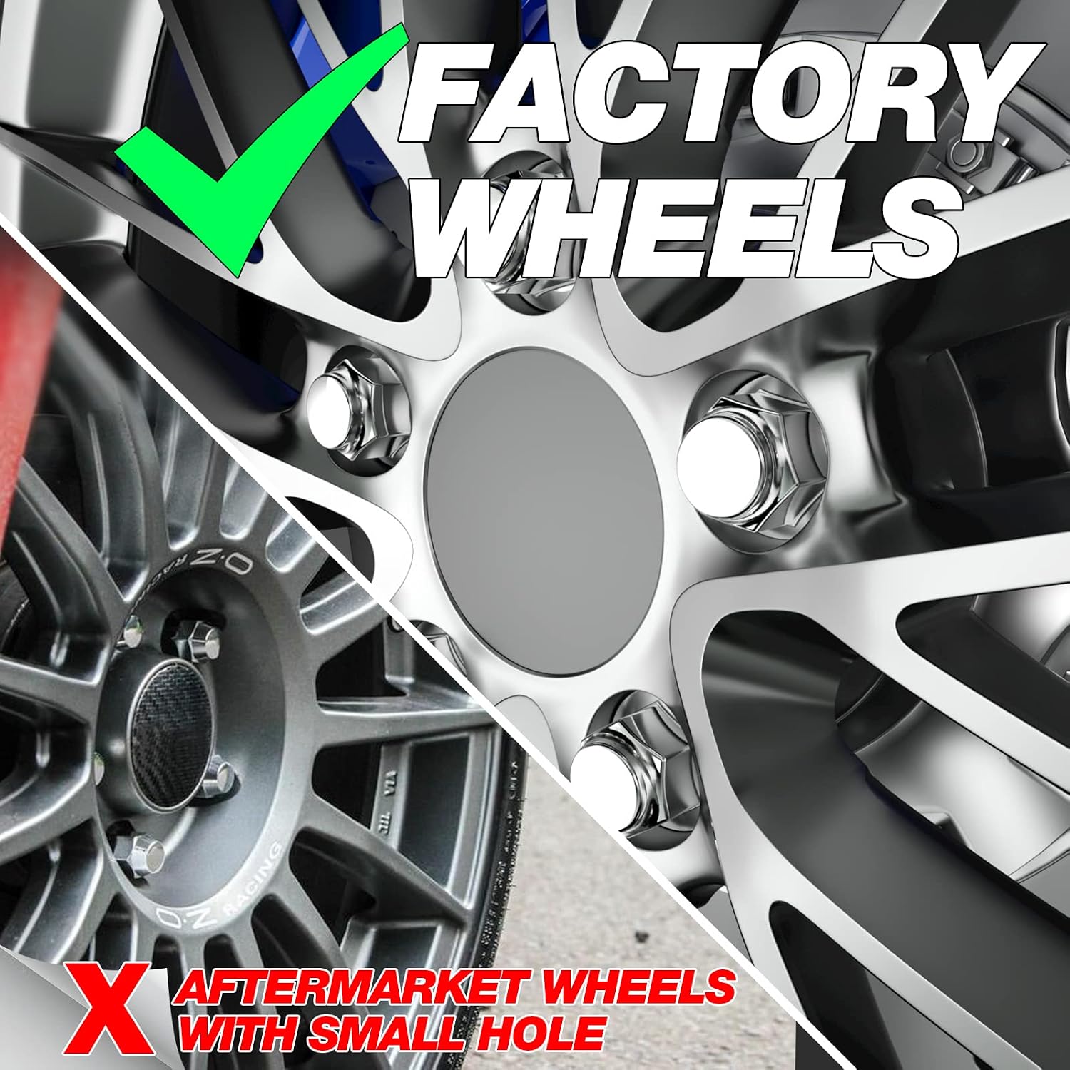 SUCOSO 14x1.5 Lug Nuts for F150, OEM Stock Solid One Piece Design Wheel Lugnuts for 2015-2023 Ford F-150 Expedition Lincoln Navigator Replacement Ford OE Factory ACPZ1012B 611008 Lugs Anti-Rust