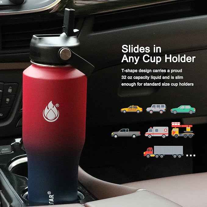 SENDESTAR 32oz Water Bottle Wide Mouth Stainless Steel Vacuum Insulated Double - Image 2