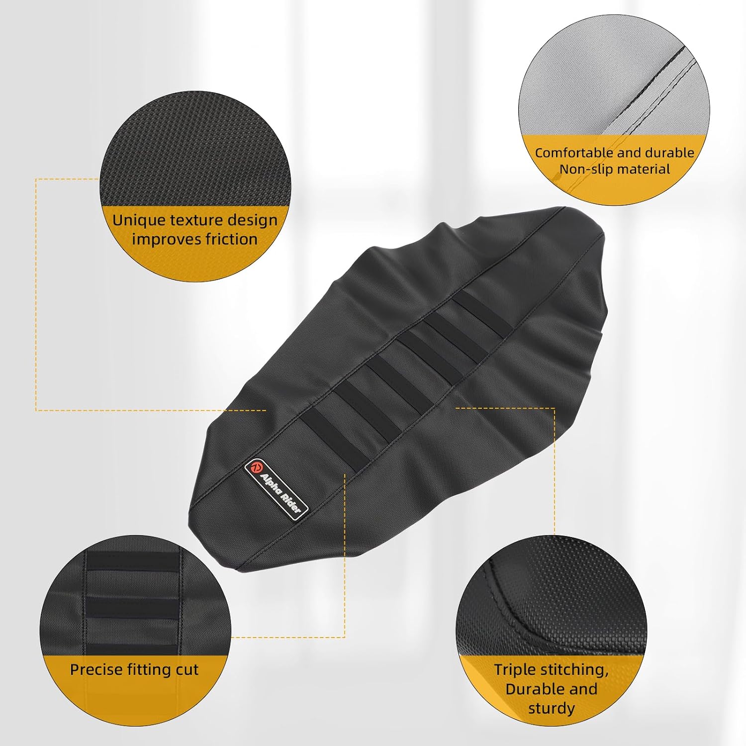 Non-Slip Seat Cover for Talaria XXX E-Bike Electric Motorcycle All-Season Soft Seat Cover (All Black