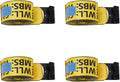 4 Pack Heavy Duty 4 in x 30 ft Winch Straps with Flat Hooks, 6,000 Lbs WLL / 18,000 Lbs Break Strength, Flatbed Straps Truck Tie Downs for Flatbed Trailers, Cargo Straps, Tree Saver, Yellow