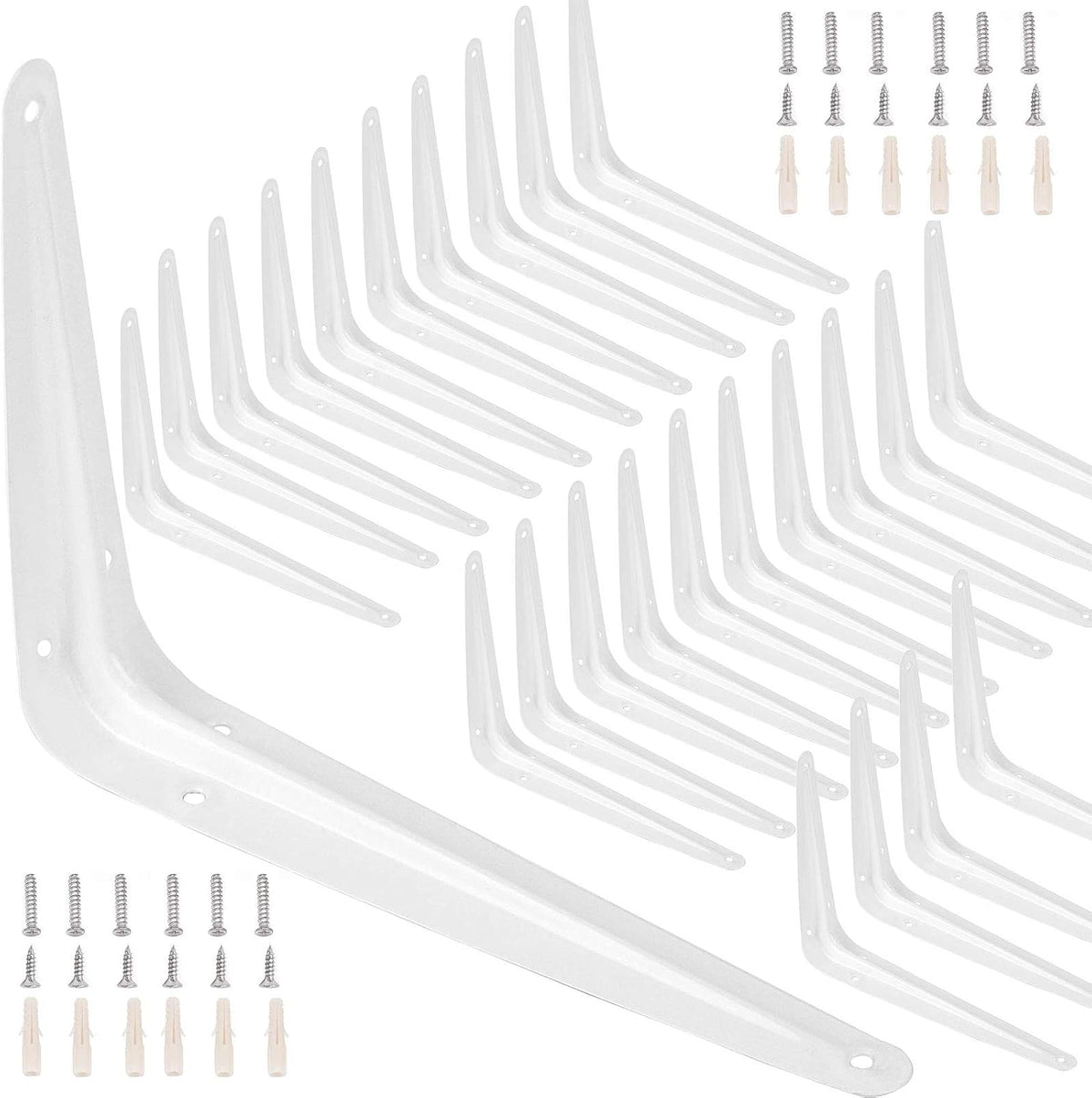24 packs 12 x 10 inch white shelf, main product view