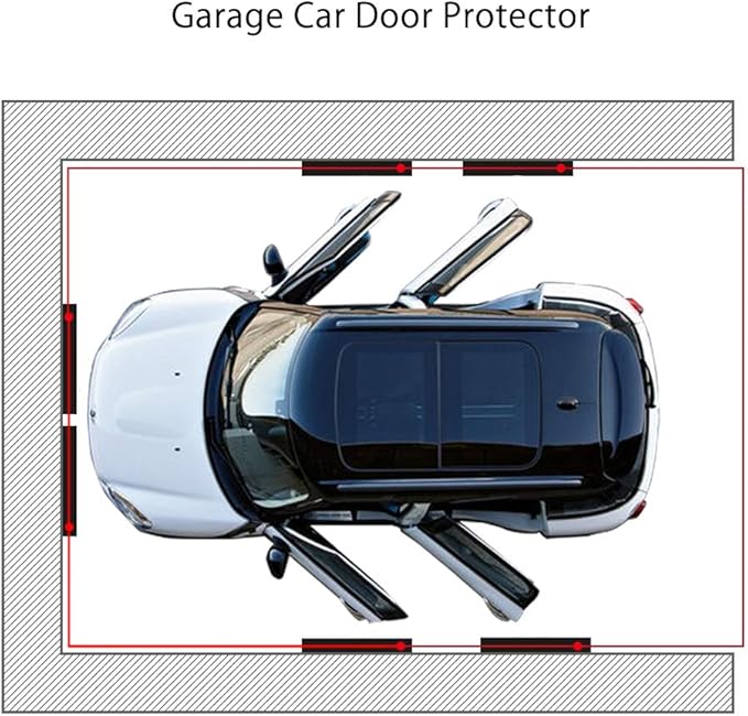 Garage Wall Protector, 4 Pack Garage Car Door Protector Bumper Guard - Image 2