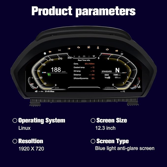 Speedometer Instrument for BMW F30 F36 2013-2020，12.3 inch Linux System - Image 6