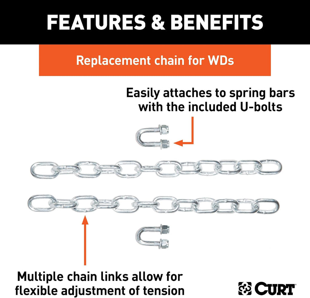 CURT 17111 Replacement Weight Distribution Hitch Chain Kit