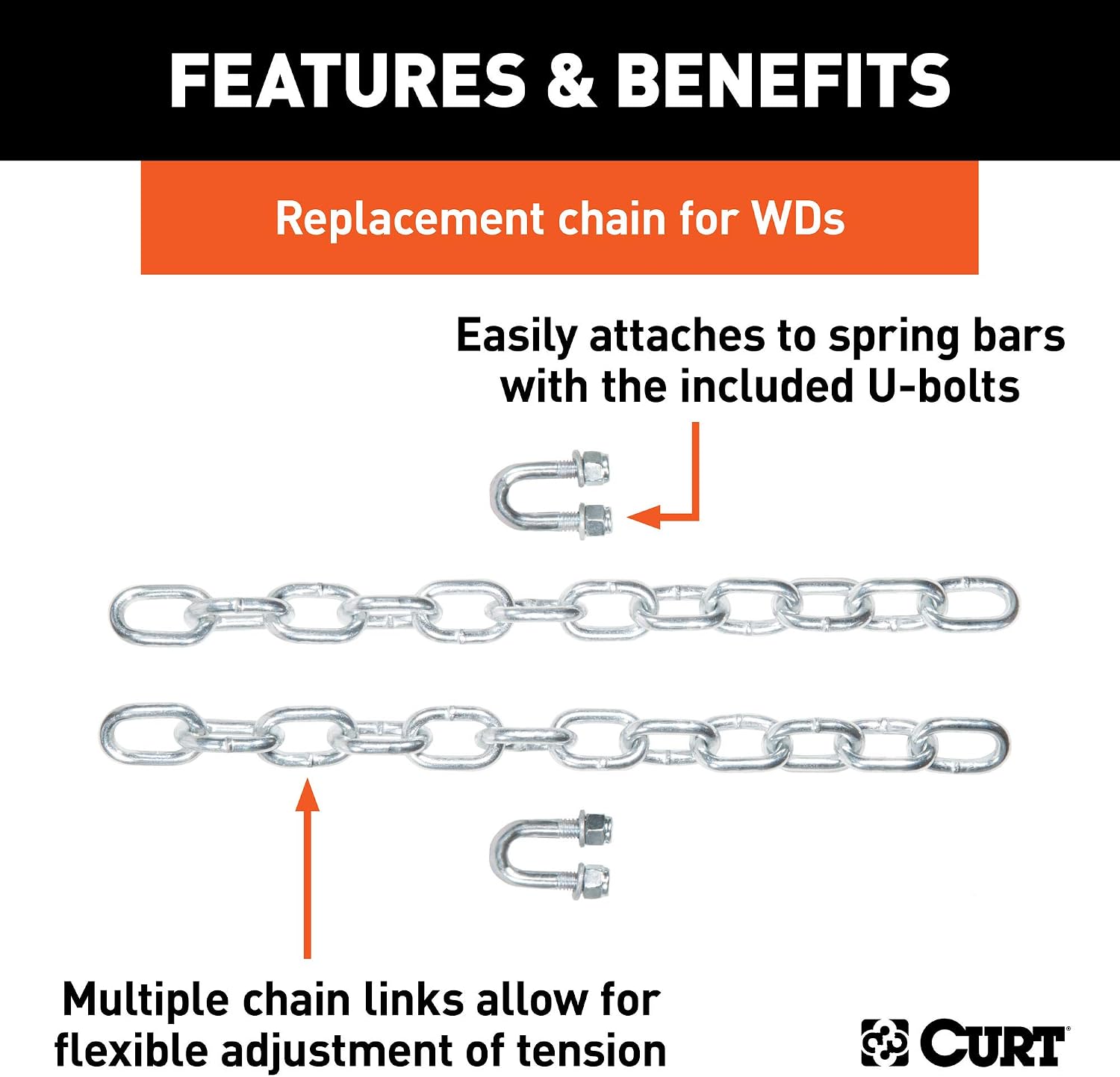 CURT 17111 Replacement Weight Distribution Hitch Chain Kit