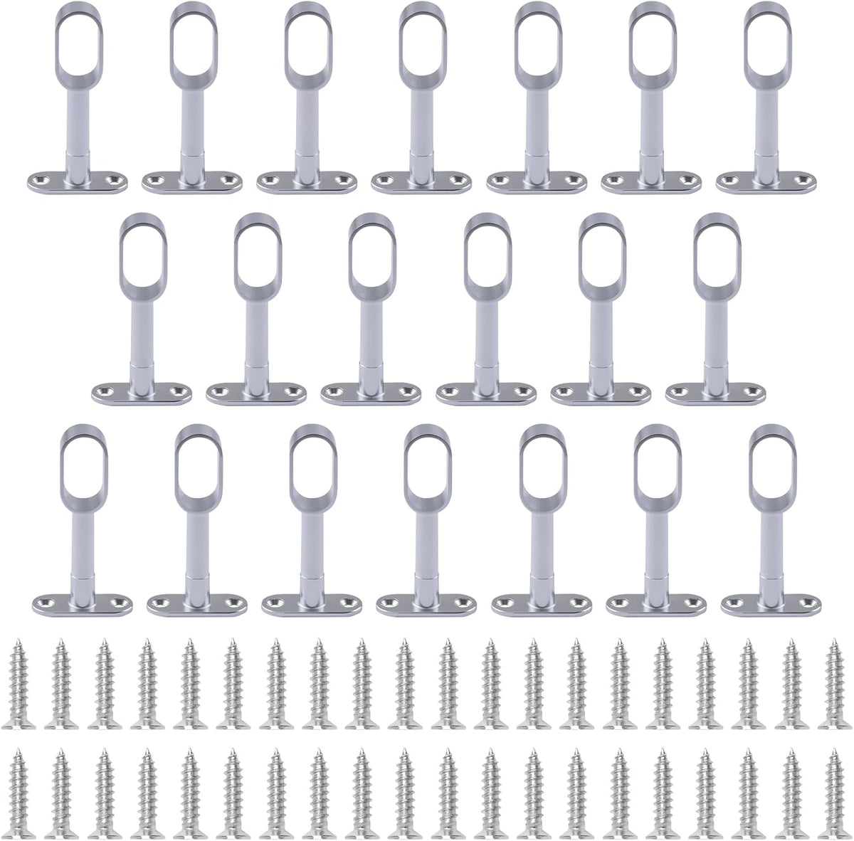 increway closet rod support, 20pcs hollow zinc alloy, main product view