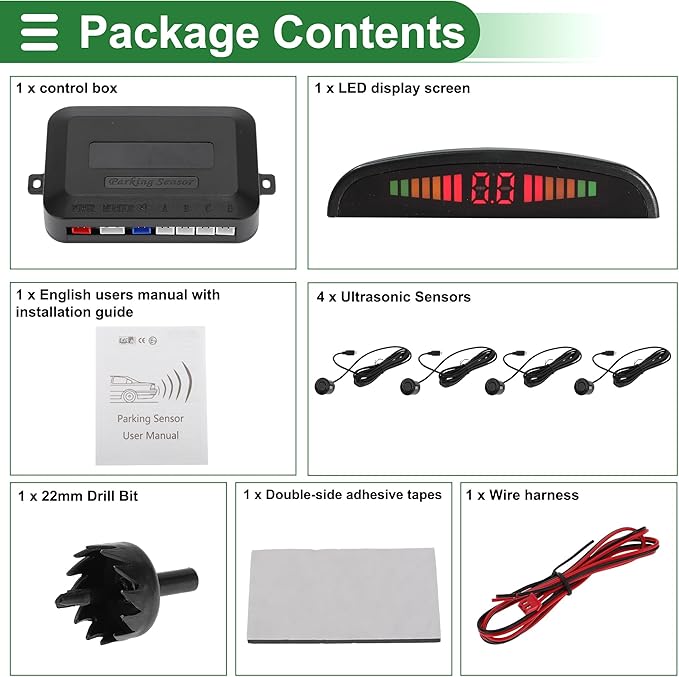 Motoforti Universal Car Auto Vehicle Reverse Backup Radar System Reverse - Image 8