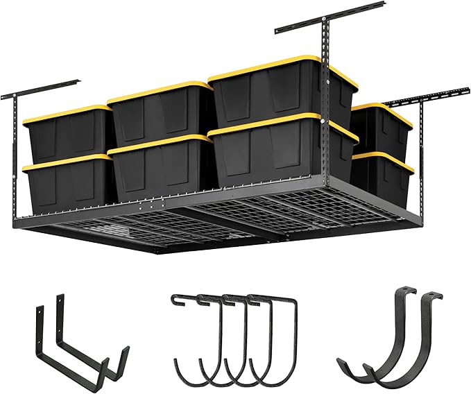 SafeRacks 4x8 Overhead Garage Storage Rack Heavy Duty - Image 2