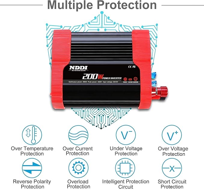 200W Car Power Inverter 12V DC to 110V AC Converter - Image 5