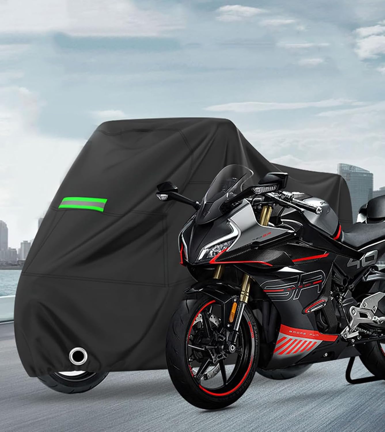Motorcycle Cover for BMW R 1200 GS LC R1200GS R 1200GS ADV R1200GS Rallye Premium Waterproof Durable All-Weather 190T Indoor Outdoor Protection Cover Accessories Black Green