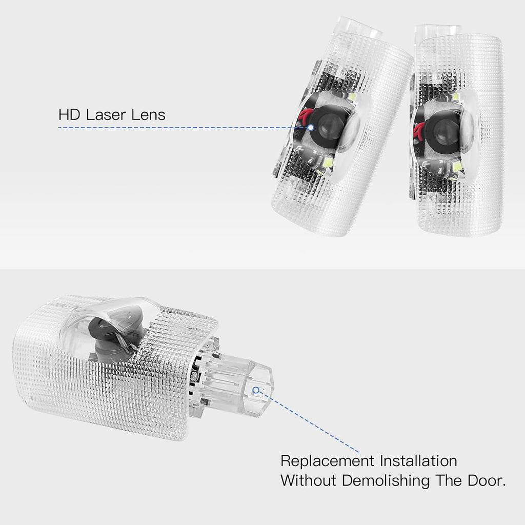 Car Door Lights Logo Projector - 4K HD Puddle Lights for LS/ES/is/GS/GX/LX/RX/NX/RC/LC/UX/TX/RZ Series (4 Pack)