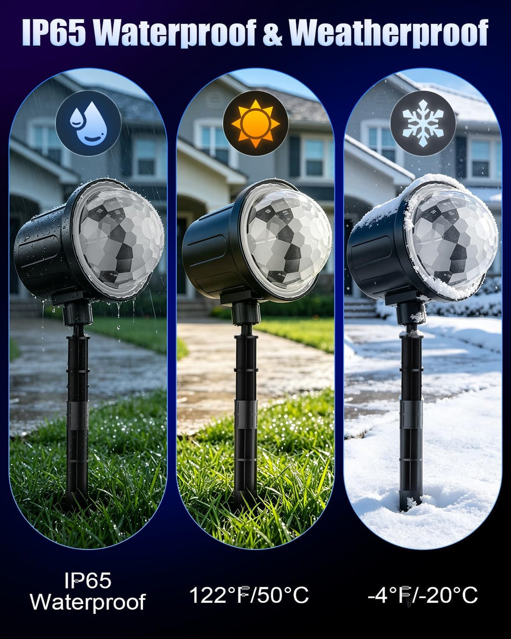 Halloween Christmas Projector Lights Outdoor, Ultra Bright RGBW 15 Dynamic Wa...