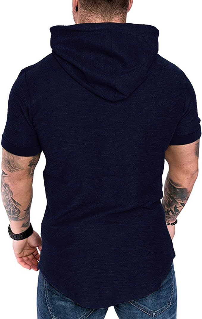 Lexiart Mens Fashion Athletic Hoodies Sport Sweatshirt Solid Color Fleece - Image 2