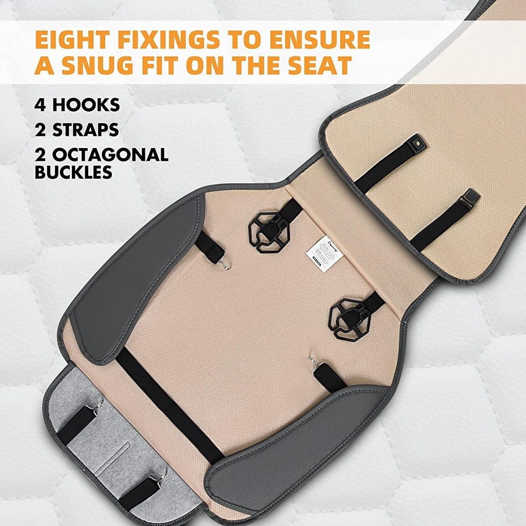 elantrip leather car seat covers front 2pc waterproof showing dimensions