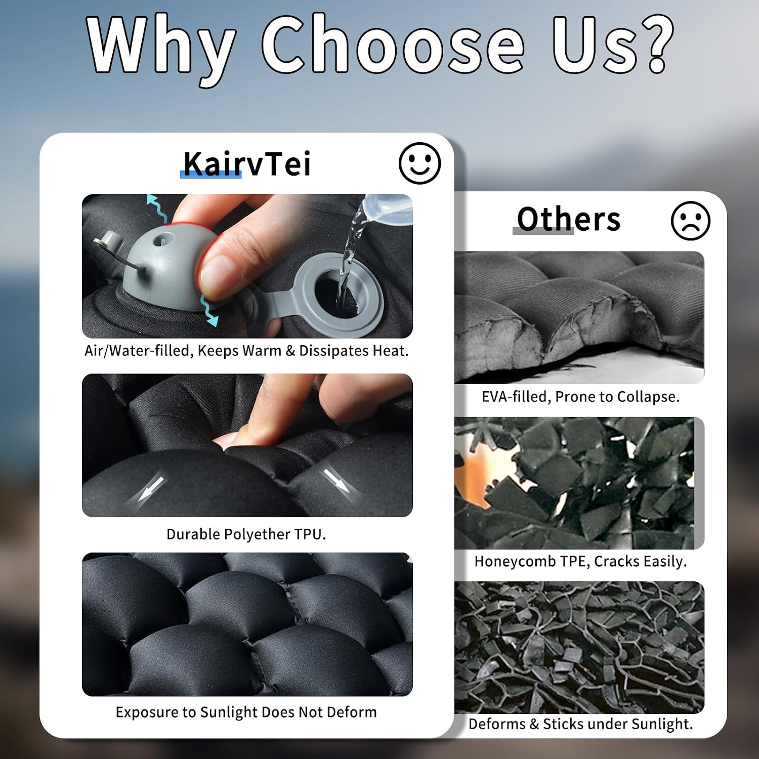 Foldable Motorcycle Seat Cushion with Air and Water Filling, Air Convection Bladder Motorcycle Seat Pad for Pressure Relief and Shock Absorption on Suitable for Long and Short Distance Cycling