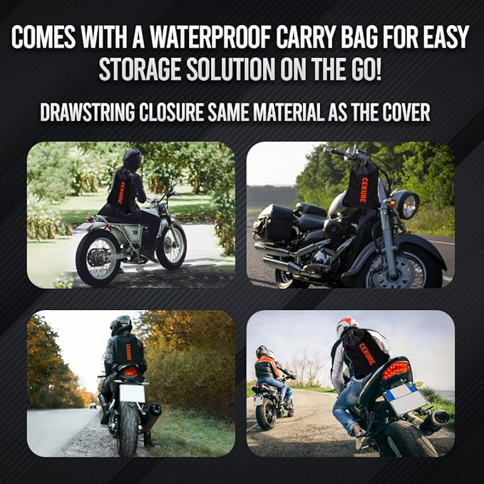 Your Ride! Heavy Duty Motorcycle Cover Waterproof Outdoor 210 Oxford Fabric - Image 7