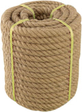 Upgraded Jute Rope, 1 Inch x 50 FT Manila Rope, Natural Jute Rope, Heavy Duty Hemp Rope for Docks,Railing, Climbing, Decorating