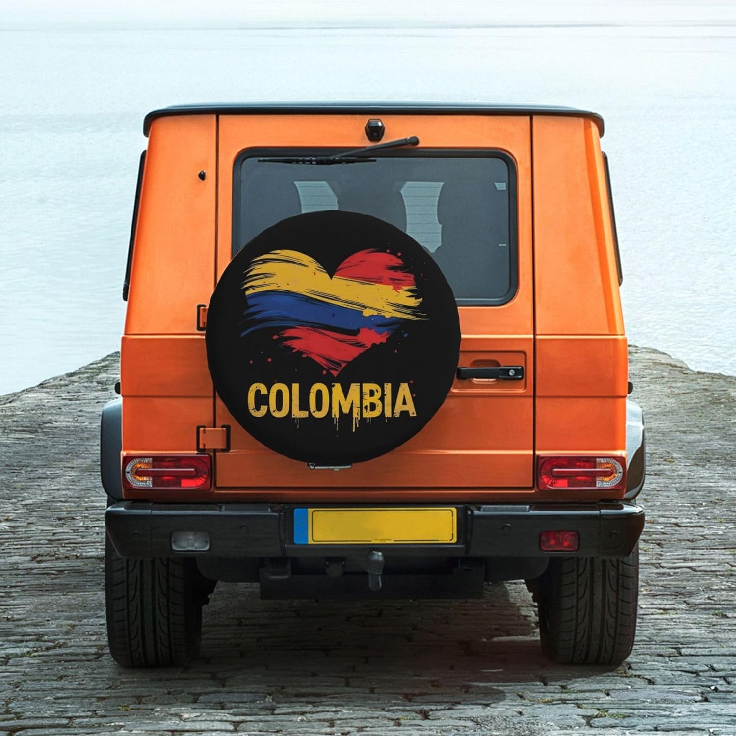 Colombian Flag Spare Tire Cover Waterproof Sunproof Universal Fit for SUV Jeep Trailer RV Wheel Protectors Outdoor Accessories