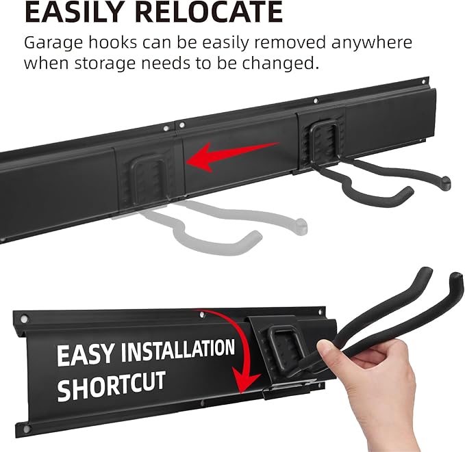 Sinoer Heavy Duty Steel Garage Wall Mount Garden Tool Organizer - Image 4