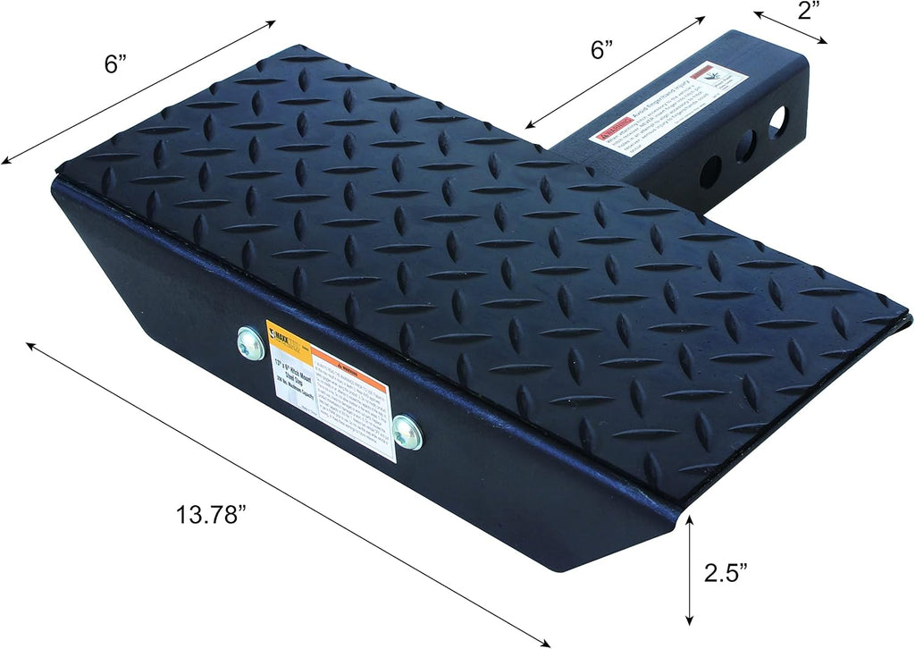 MaxxHaul 50609 Steel Hitch Step for 2 inch Hitch Receiver For SUV Pick Up Truck Flatbed RV Camper With Anti Slip Step