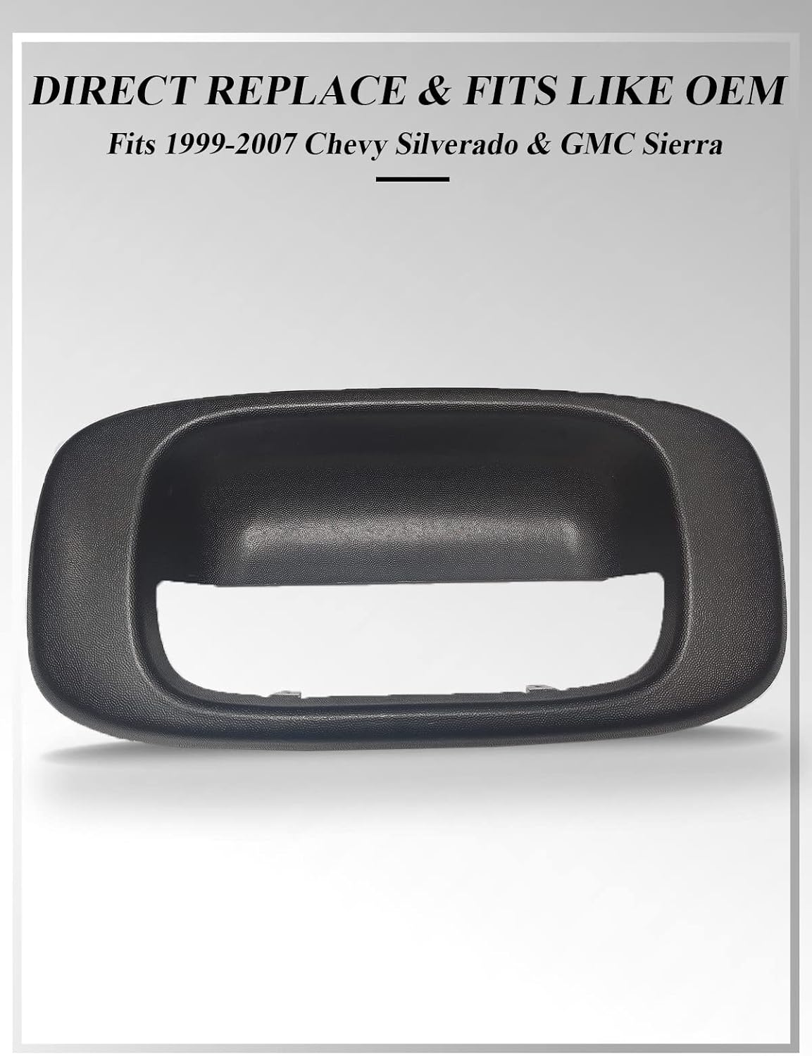 SYOAUTO Tailgate Handle Bezel Trim Fits for 1999-2007 Chevy Silverado GMC Sierra 1500 2500 3500 Black Textured Replaces# 15228539, 15228540, GM1916102, GM15046512