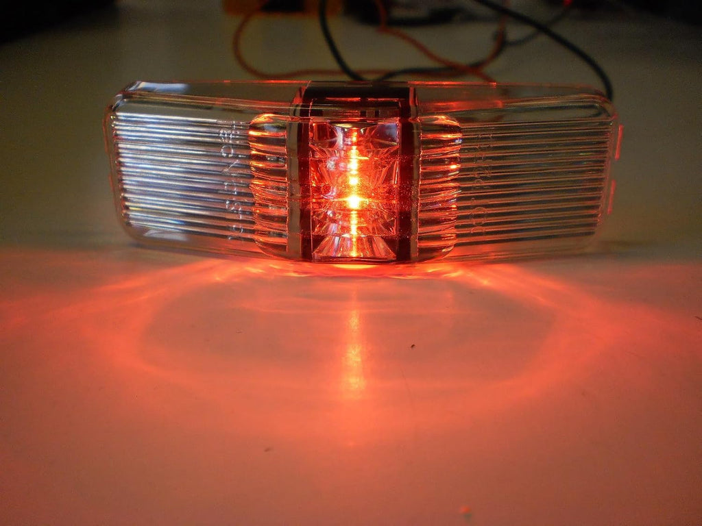 Red/Clear LED Clearance Side Marker Light 1x4 Camper/Trailer