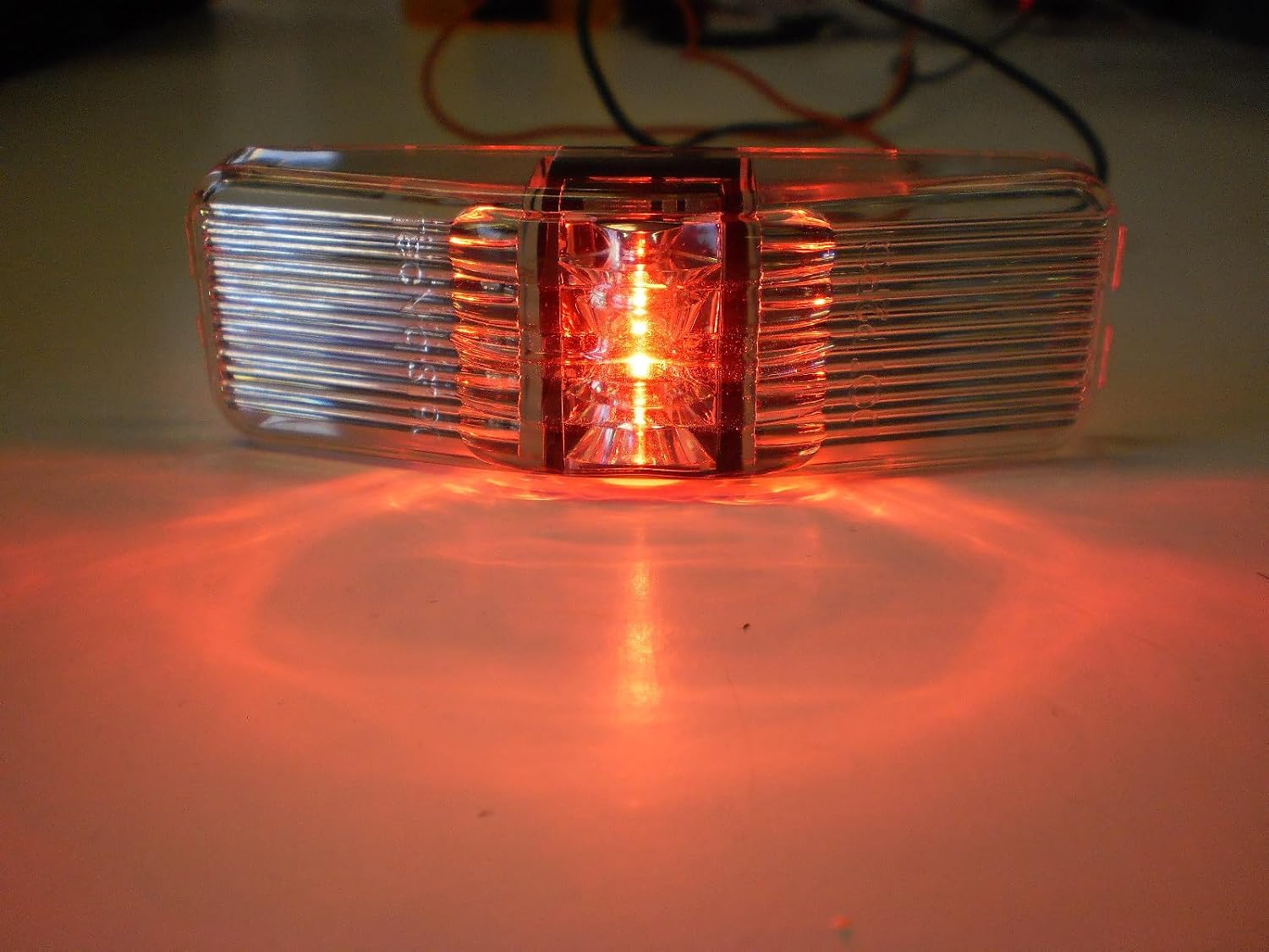 Red/Clear LED Clearance Side Marker Light 1x4 Camper/Trailer