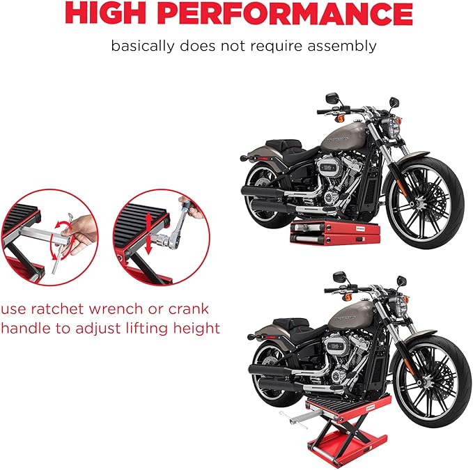 CXRCY 1200 LBS Motorcycle Lift Scissor Jack Upgraded Dirt Bike ATV Steel - Image 7