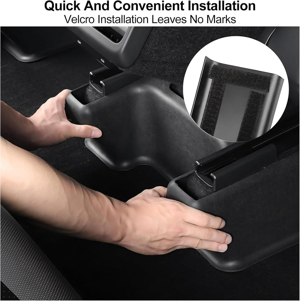 7 Pieces of Front Seat Rail Protectors, for Tesla Model Y Juniper 2025 2026,Under Seat Floor Mat Protectors for Model Y Juniper Accessories in Black