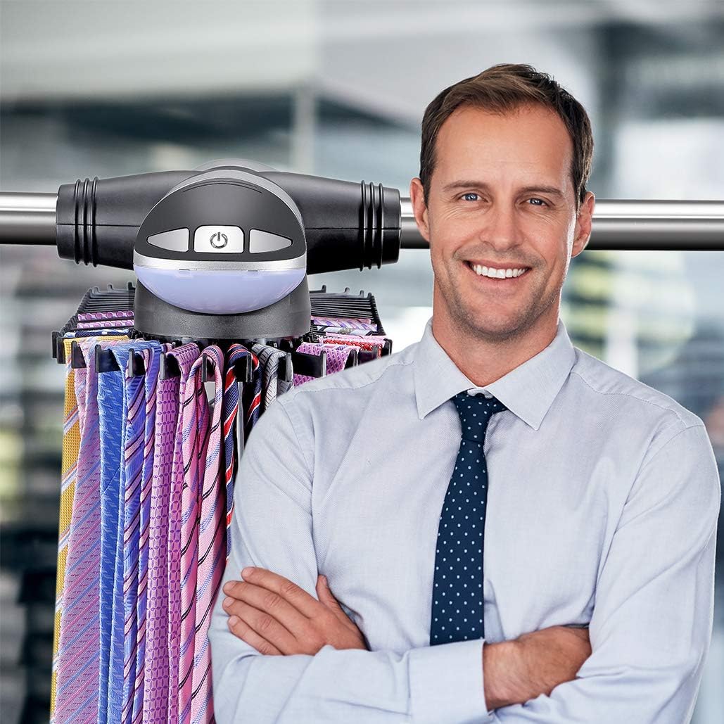 aniva motorized tie rack closet organizer with led, package contents