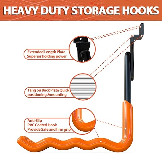 3-H Slatwall Accessories 14 Pack, Slatwall Hooks & Hangers 7 Sizes, Slat Wall - Image 4