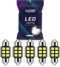 DE3175 LED Bulb Xenon White CANBUS Error Free 1.25 inches DE3021 DE3022 3175 LED Bulbs Used for Interior Map Dome License Plate Courtesy Lights,Pack of 5