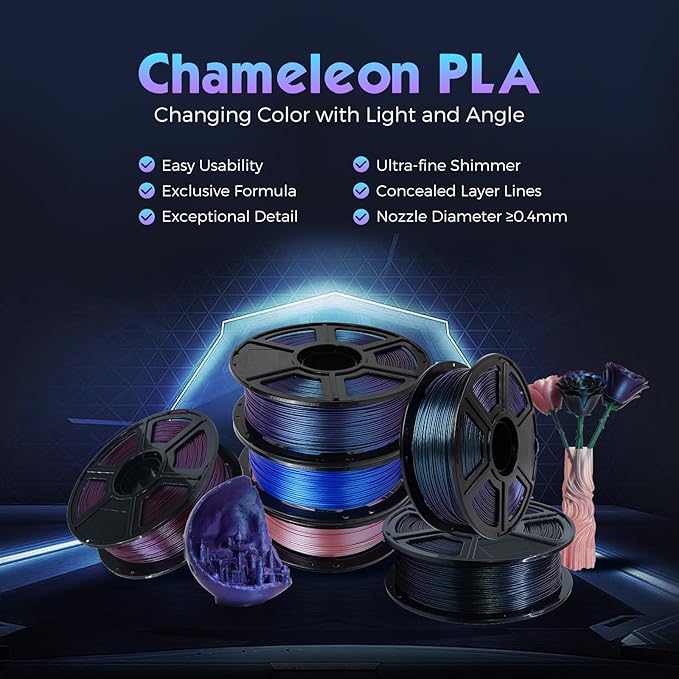 FLASHFORGE PLA Filament 1.75mm +/- 0.02mm Rose Quartz, Color Changeable 3D - Image 2