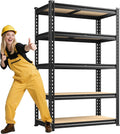 72.12" H Garage Shelving, Storage Shelves Load 2100LBS, 5-Tier Adjustable