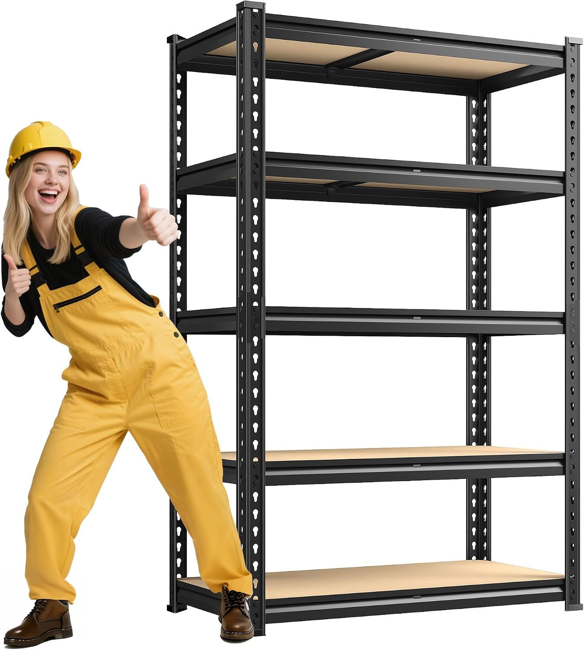 72.12" H Garage Shelving, Storage Shelves Load 2100LBS, 5-Tier Adjustable