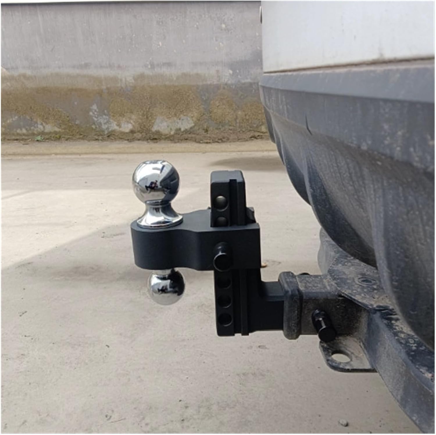 Adjustable Trailer Hitch Fits 2-Inch Receiver 6-Inch Drop/Rise Aluminum Drop Tow Hitch for Truck with Stainless Steel Lock High Towing Capacity