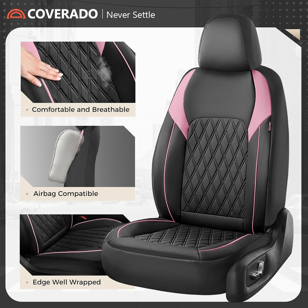 coverado leather seat covers, waterproof car seat covers, package contents
