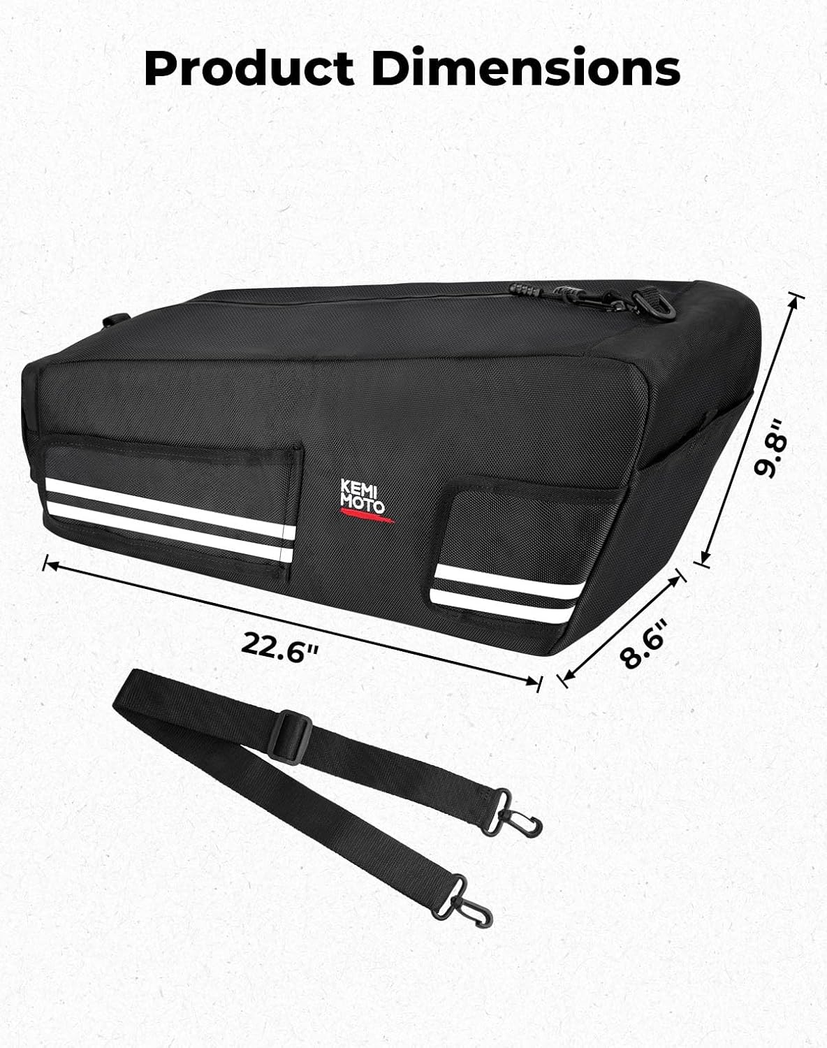 KEMIMOTO Under Seat Storage Bag Compatible with Ruckus 2010-2025 Cling Side Frame Bag Saddle Bag Luggage Scooter Comes with Shoulder Straps 30L