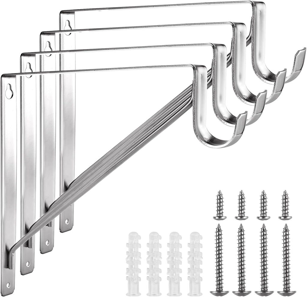 heavy duty closet rod brackets holder 11 x on a desk or shelf