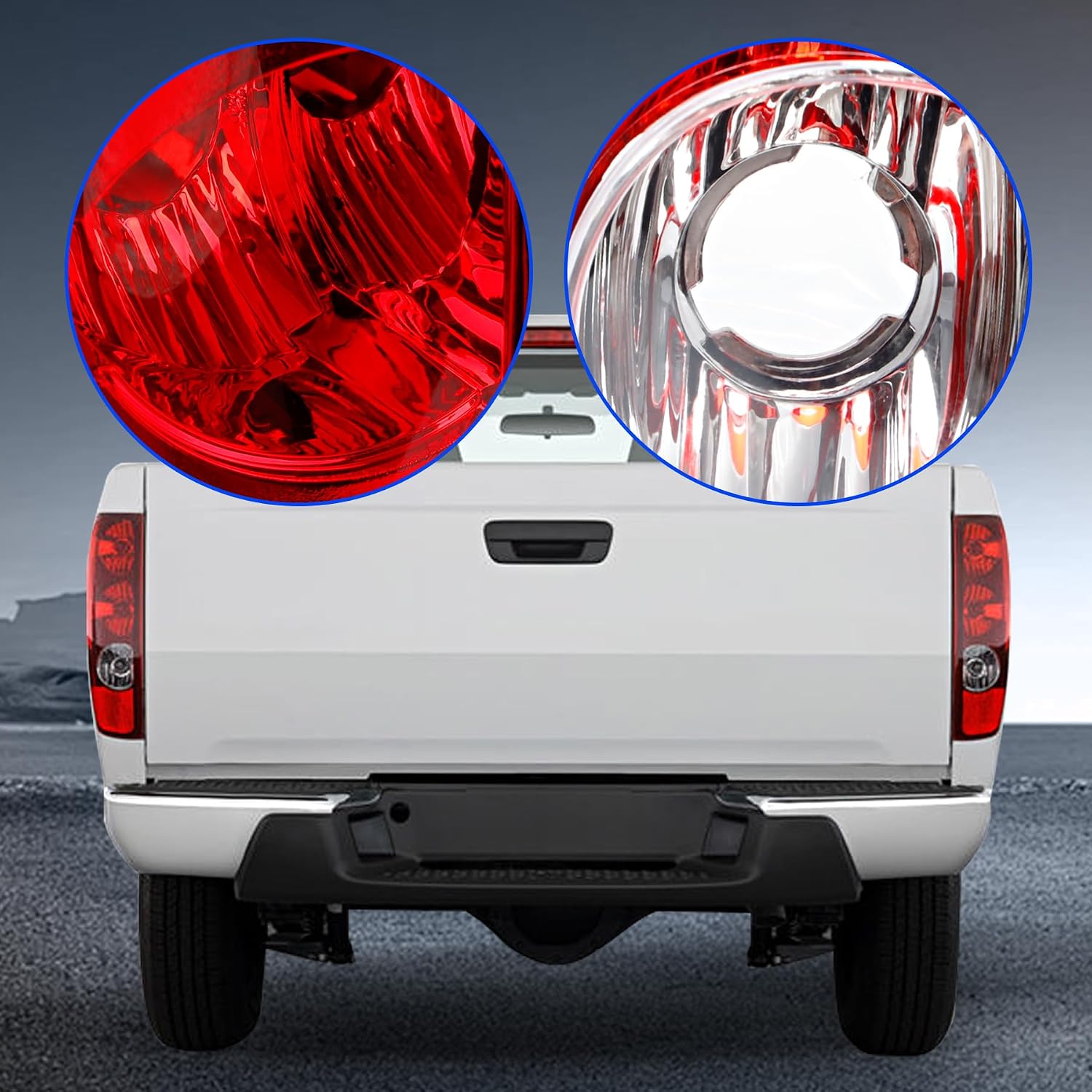 Tail Light Assembly Compatible with 2004-2012 Chevy Colorado/GMC Canyon, Left & Right Halogen Rear Tail Lamps, Brake Taillight Housing Replaces GM2800164 GM2801164