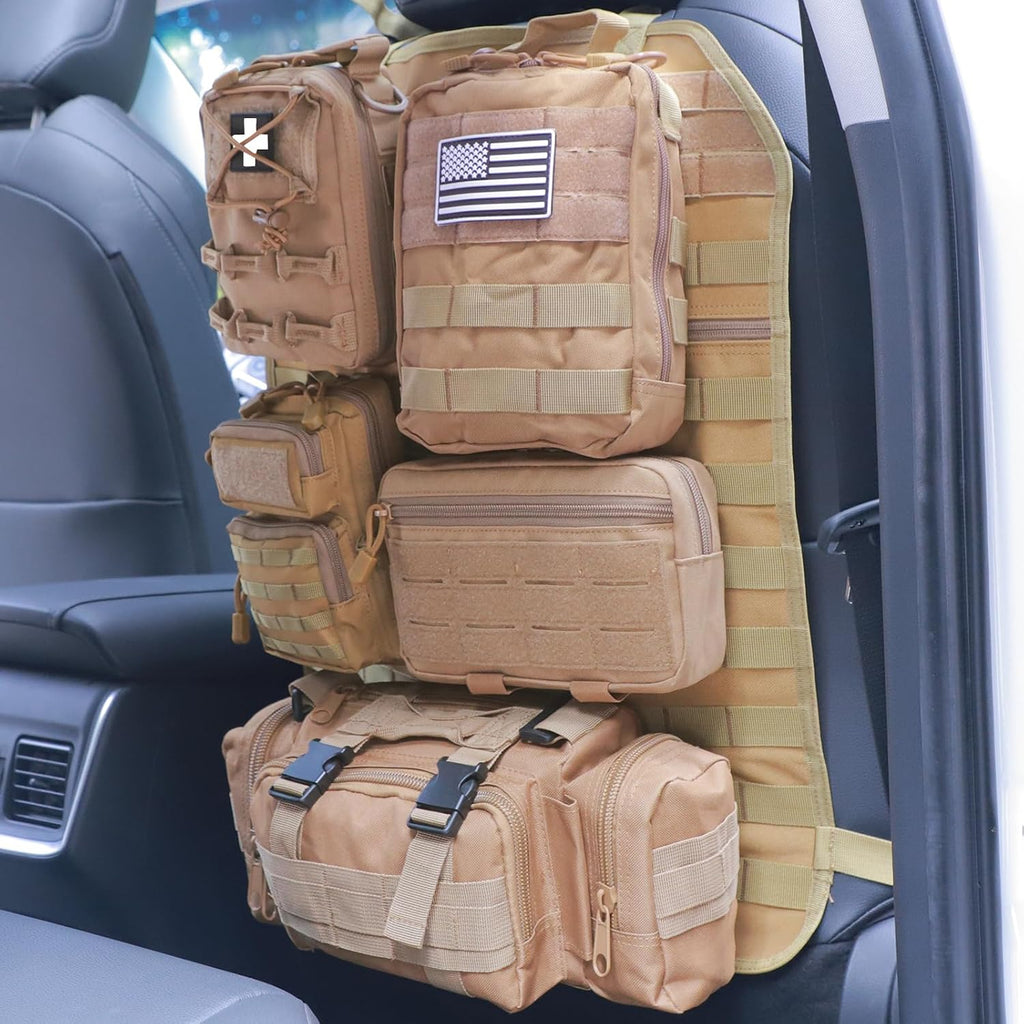 Universal Tactical Seat Back Organizer Vehicle Molle Panel Organizer Storage